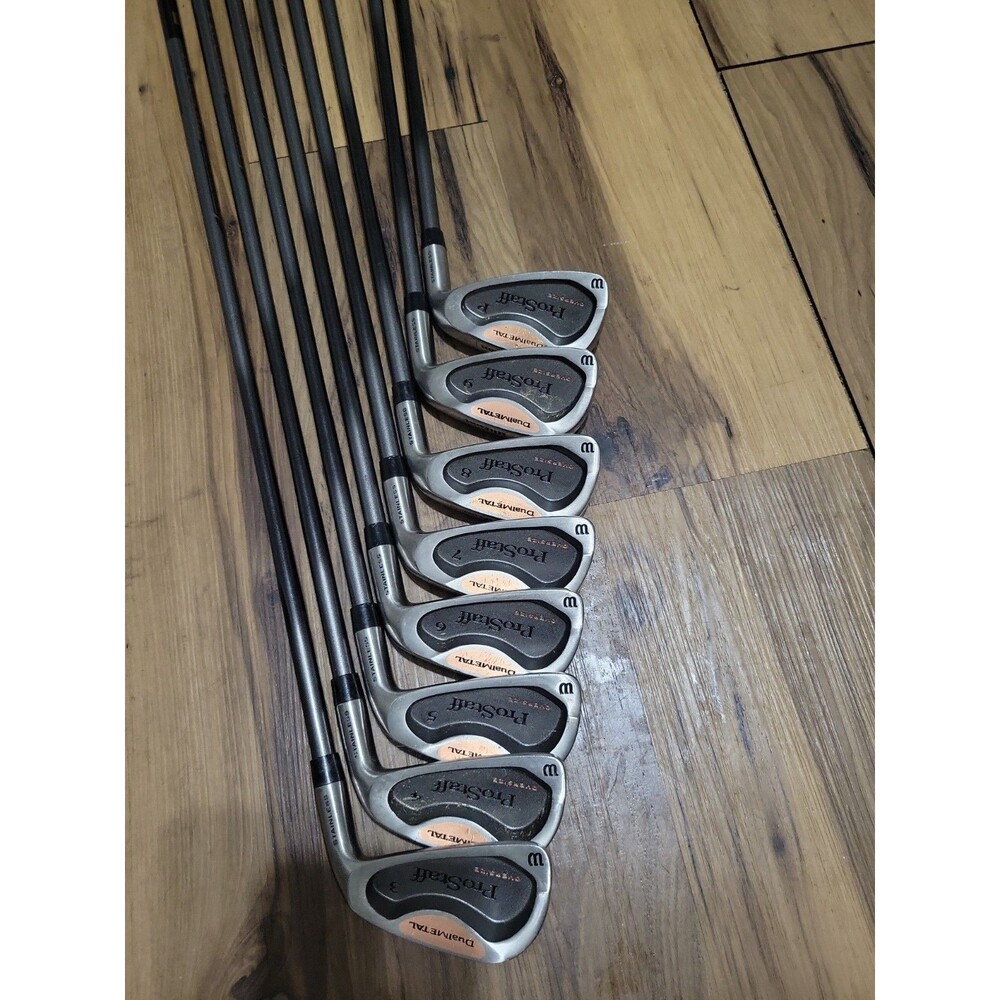 Wilson Prostaff Iron Set Dual Metal Oversize  Putter Vtg Regular Flex Wide Tip